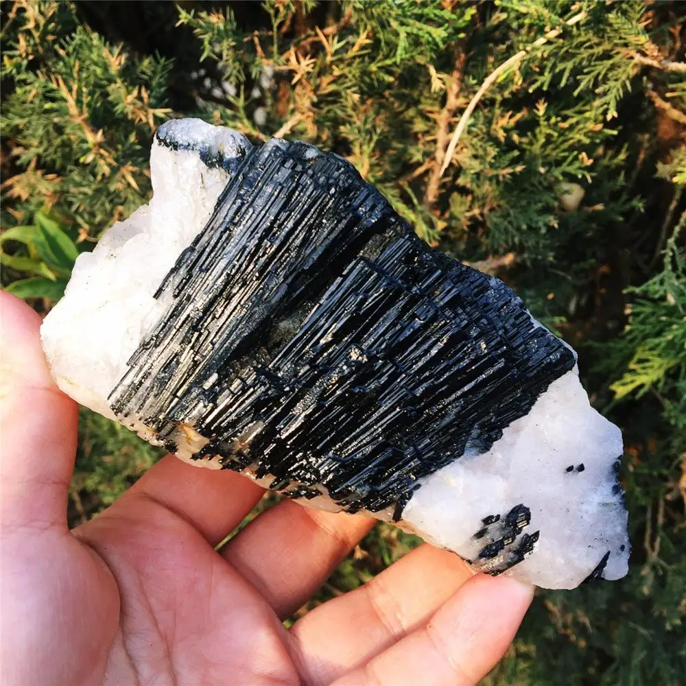 1 шт. натуральный черный турмалин кристалл драгоценный камень коллекционные вещи