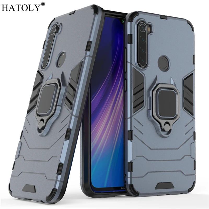 For Xiaomi Redmi Note 8 Case Cover for Redmi Note 8 Finger Ring Rubber PC TPU Shell Hard Back Phone Case For Xiaomi Redmi Note 8