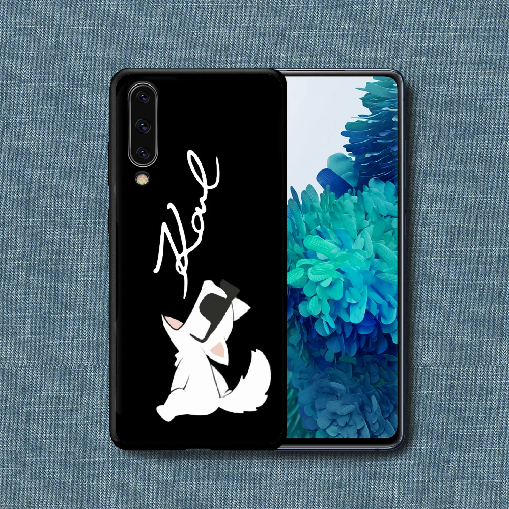 

Lagerfeld Karls Famous Cat Phone Case For Samsung Galaxy A 3 5 7 8 10 20 20E 21S 30 30S 40 50 51 70 71 black Cover Silicone
