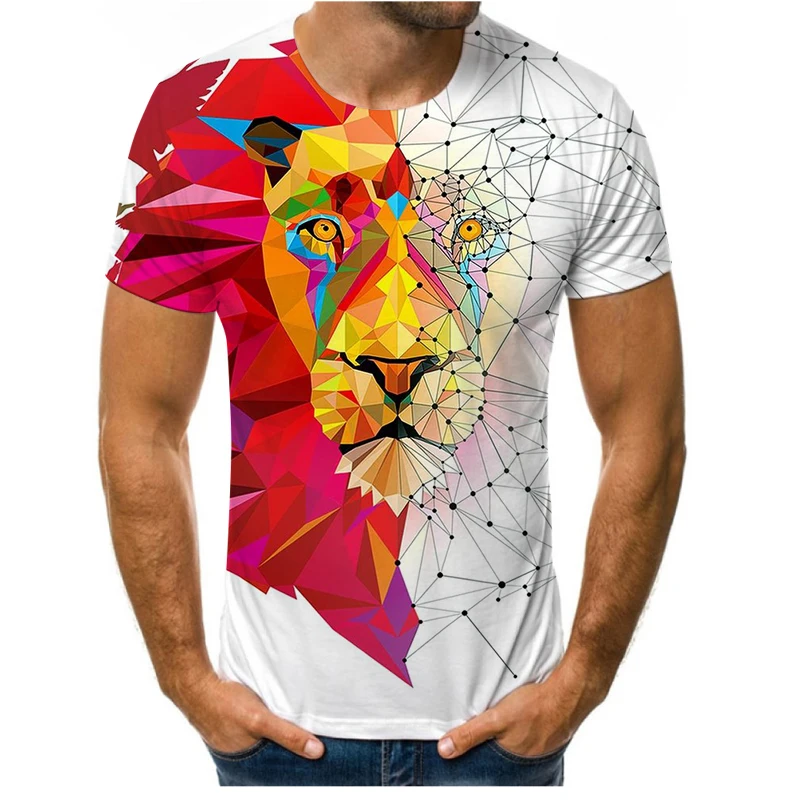

Tiger 3D Printing Short Sleep Oversized T-shirt Essentials Men Tshirt Anime Shirts Summer Tops Tees Men's Clothing