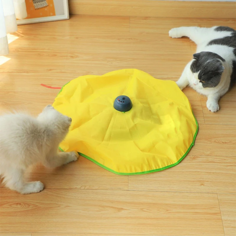 Электрическая игрушка для кошек игровая пластина подложка ткань движущаяся мышь