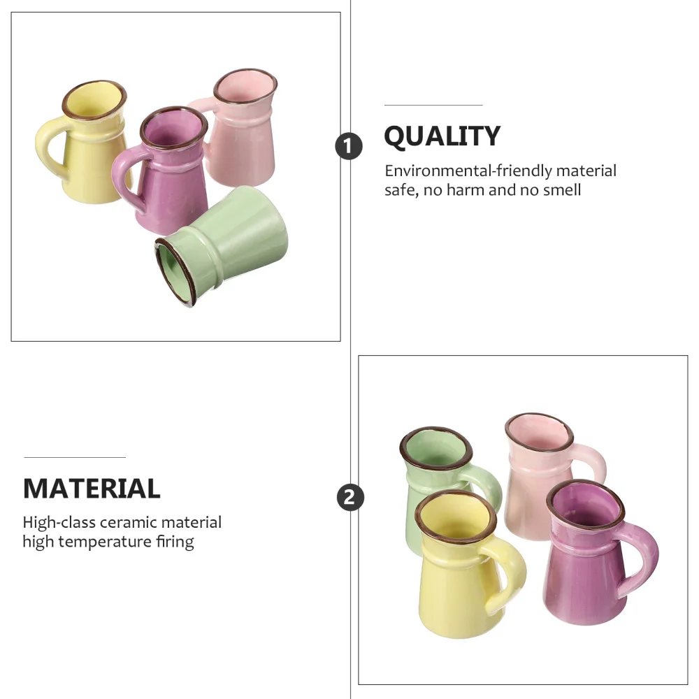 4 шт. цветочные горшки красочные фотообои маленькие горшки|Цветочные и кадки| |