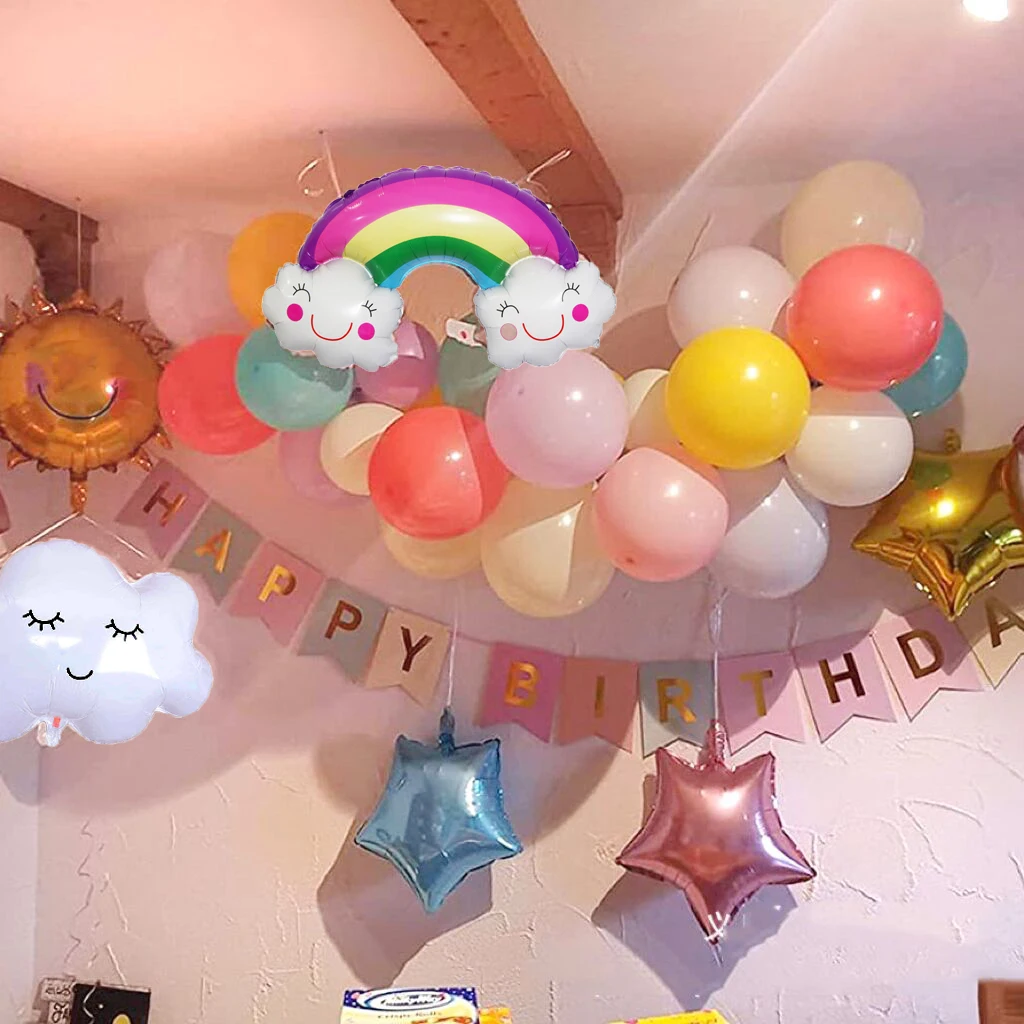 

Шары воздушные из фольги в виде белых облаков, 28 шт.