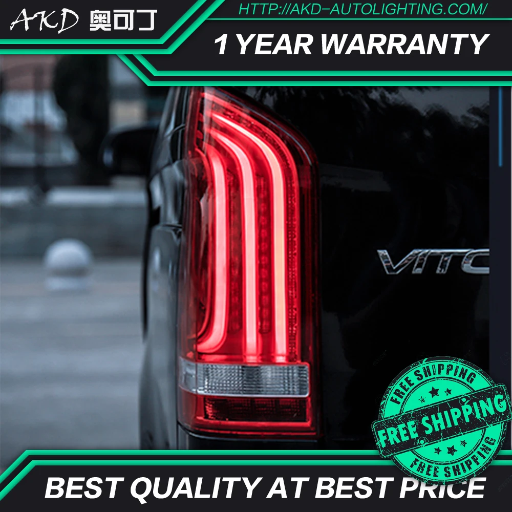 

AKD tuning cars Tail lights For Mercedes-Benz VITO V250 V260 V260L Taillights LED DRL Running lights Fog lights Rear park