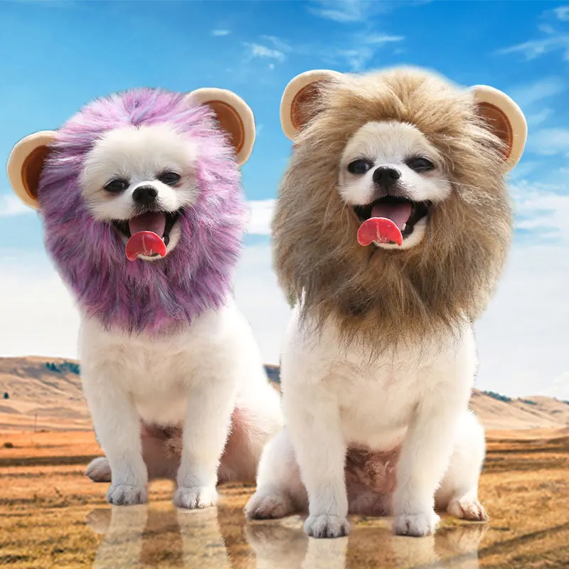 

Cat Dog Wig Lion Mane Pet Costume for Halloween Christmas Party Puppy Cat Hat Funny Dog Cosplay Dressing Up Pet Accessories