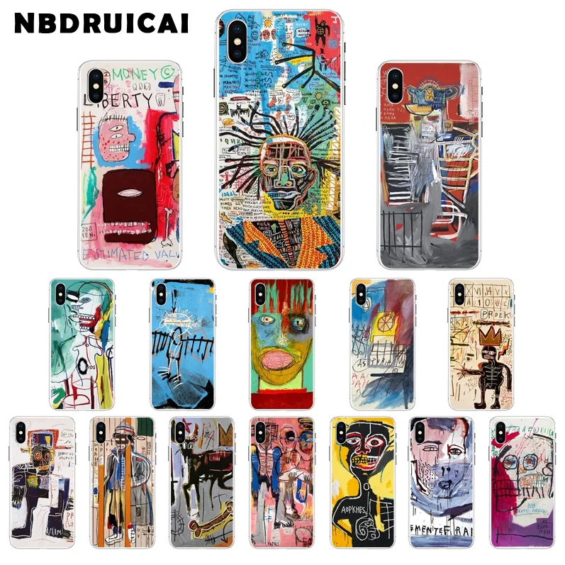 NBDRUICAI джинс Мишель Basquiat Искусство граффити смарт чехол для iPhone 11 pro XS MAX 8 7 6 6S Plus X 5 5S