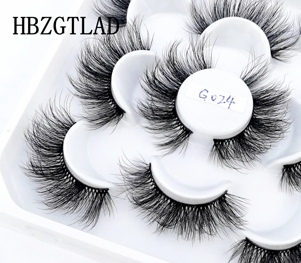 New 5 pairs Natural Long false eyelashes Bulk fake lashes makeup kit 3D Mink Lashes extension Reusable mink maquiagem |