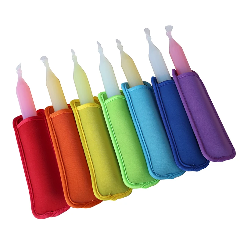 (20pcs) Neoprene popsicle Holders Bag Ice Sleeves Freezer Pop |