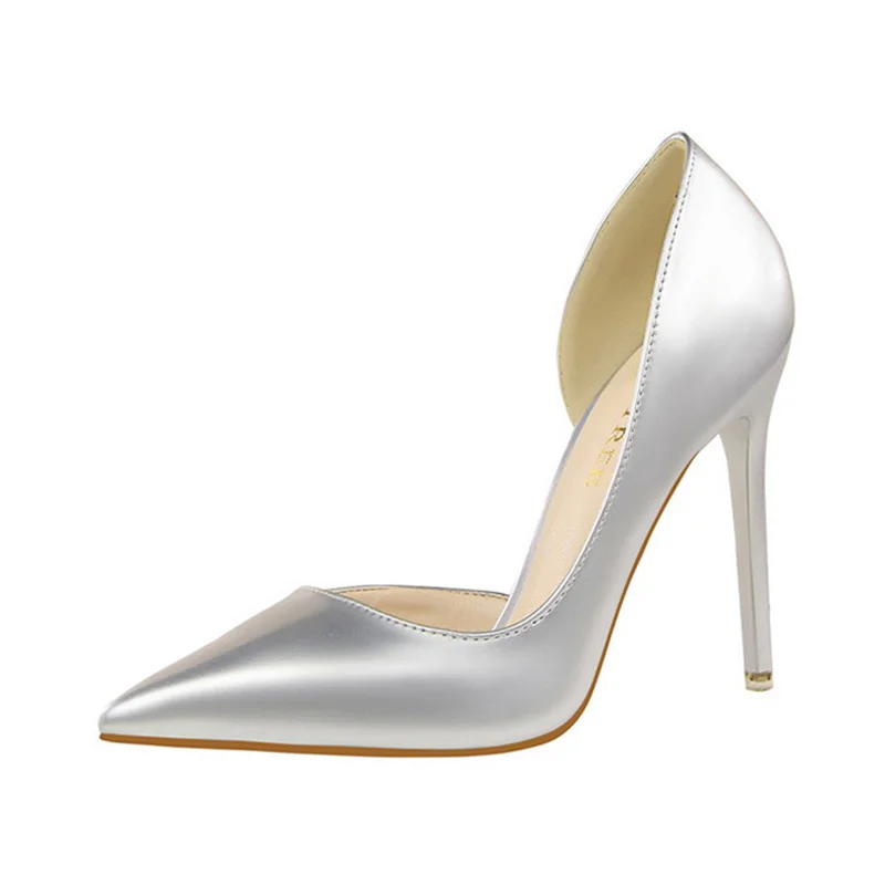 

BIGTREE Shoes Women Pumps 10.5 CM High Heels Party Bridal Wedding Shoes Ladies Stiletto Classic Sandals Yellow Pink White Black