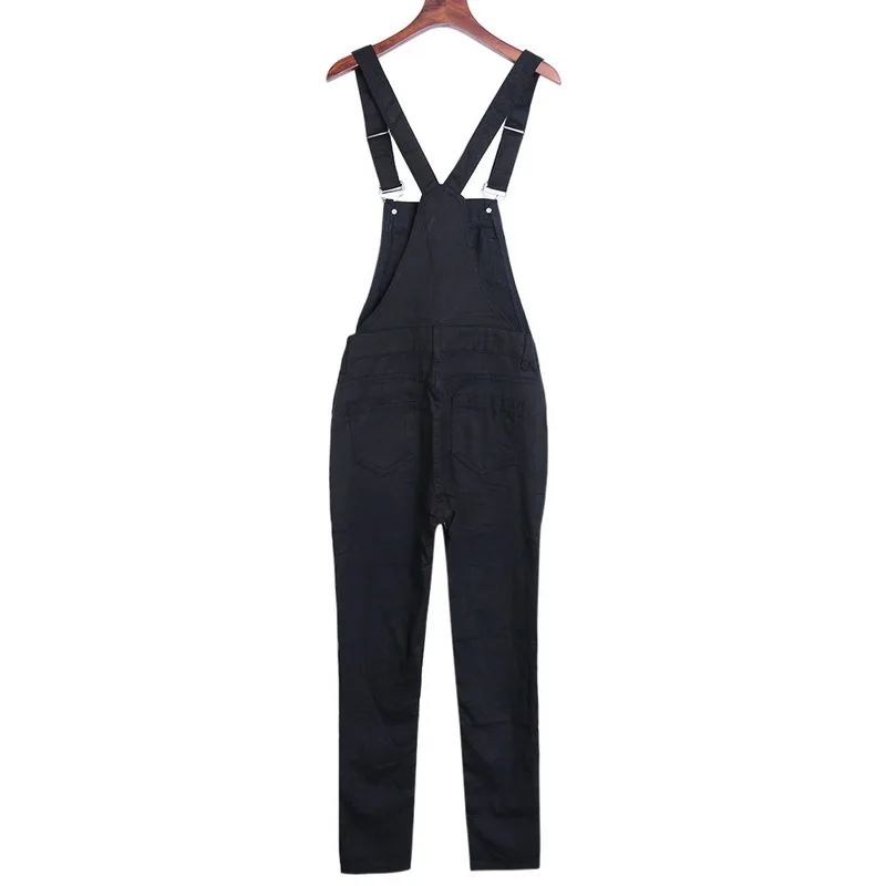 Женский комбинезон без рукавов с дырками, мешковатый джинсовый комбинезон, комбинезон на пуговицах, полная длина, комбинезон-карандаш, джинсовые комбинезоны, комбинезон