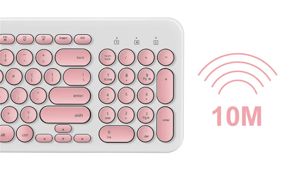 2,4G Беспроводная Бесшумная клавиатура и мышь Круглый Keycap клавиатура игровая мышь для Macbook lenovo Dell Asus hp ноутбук ПК компьютер