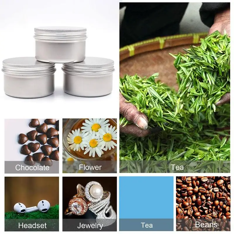 1PC120ML маленькие жестяные банки коробка для хранения винтовая крышка алюминиевая