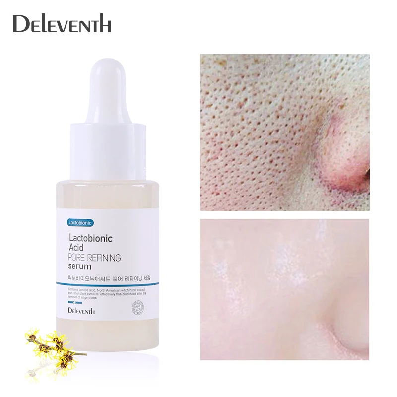 

Lactobionic Acid Pore Shrink Face Serum Hyaluronic Acid Moisturizing Nourish Essence Firming Brighten Korean Skin Care Products