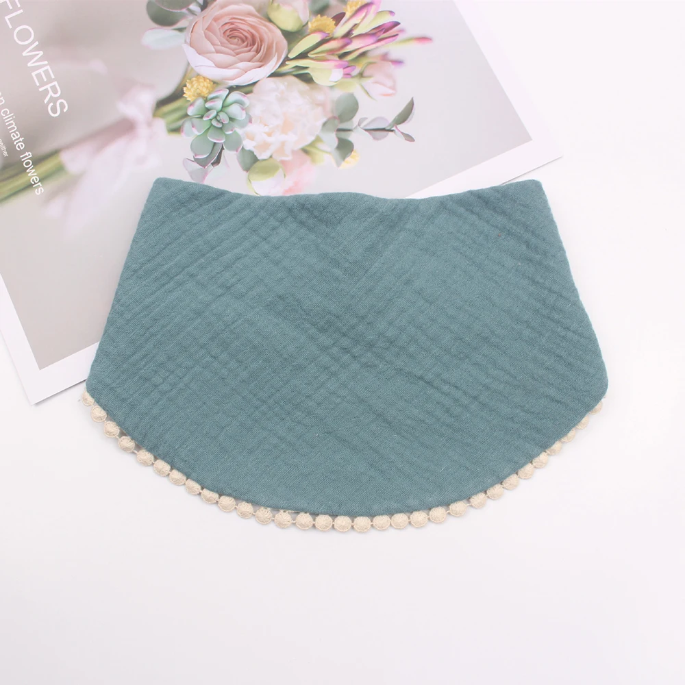 

Baby Bibs Saliva Towel 2 Layers Round Triangle Scarf Adjustable Children Kids Solid Color Boys Girls Cotton Baby Bibs Cloths