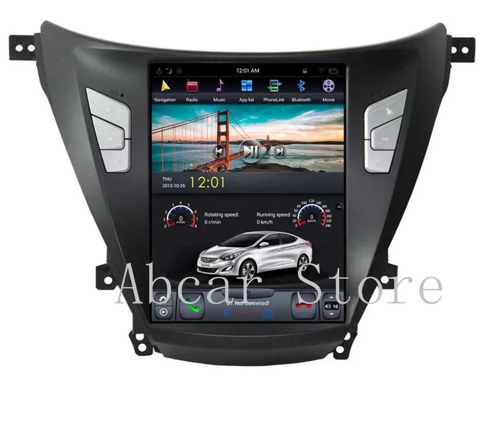 10 4 ''Tesla style Android 9 0 автомобильный dvd плеер GPS навигация для Hyundai Elantra 2012 2016 стерео