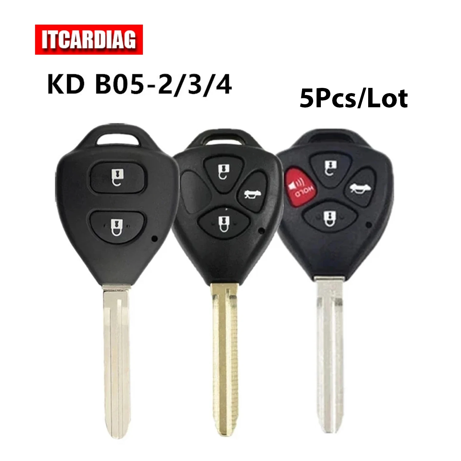 

5pcs KEYDIY B05-2/3/4 Remote KD Remote Control Car Key B Series for Toyota for KD900 URG200 KD900+ KD-X2 Mini KD with pin