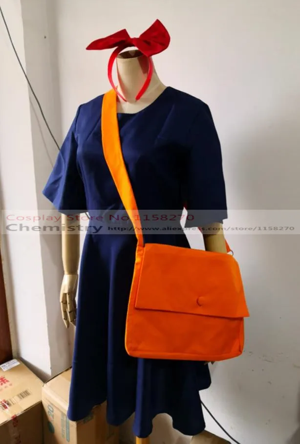 Служба доставки Kiki раньше костюм для косплея платье + головной убор сумка |