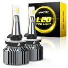 Светодиодные противотуманные фары AUXITO 2x H27 880 881 Canbus без ошибок DRL HB3 9005 9006 HB4, дневсветильник ходовые огни, белые Автомобильные противотуманные фары 6000K
