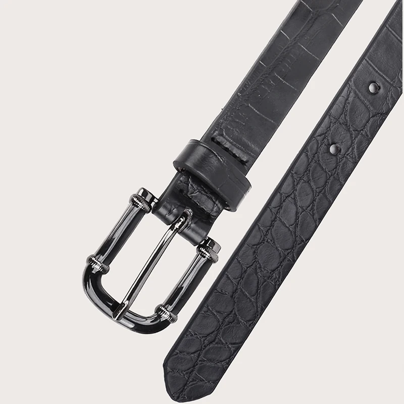 

Women Fashion Belt Solid Stone Skin Snack Skin PU Leather Waistband Thin Narrow Belt Strap Belts For Jean Dress Pants/SPY7978-2