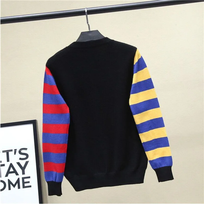 Женский трикотажный свитер с вышивкой теплый Повседневный пуловер блестками