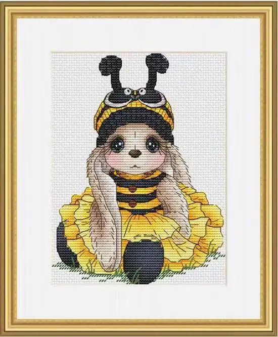 Вышивка крестиком 14 карат 16 Набор для вышивки сделай сам милый кролик 64|Упаковка|