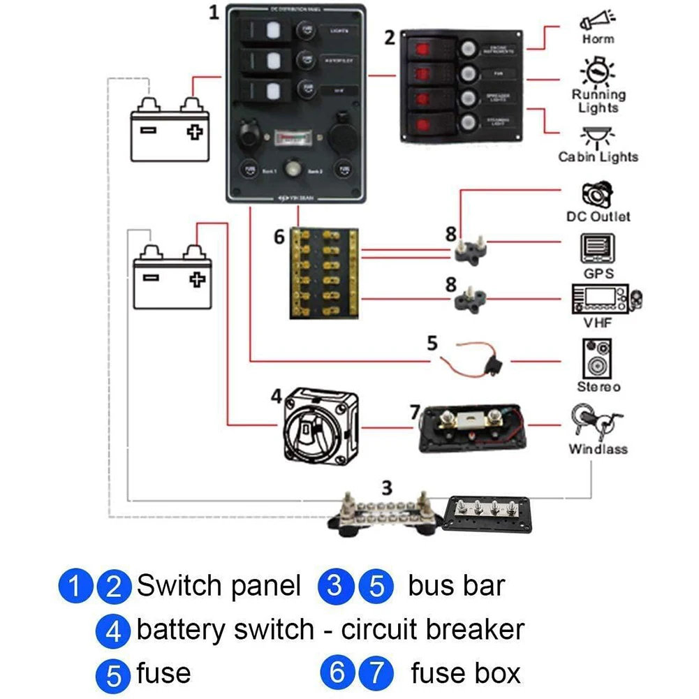 Шина Клеммная колодка соединительная для аккумулятора M8 изолированная
