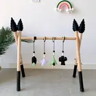 1 комплект Nordic Стиль твердой древесины стойка для фитнеса подвесные детские развивающие игрушки деревянная рамка детская комната для маленьких висячие украшения детской комнаты де