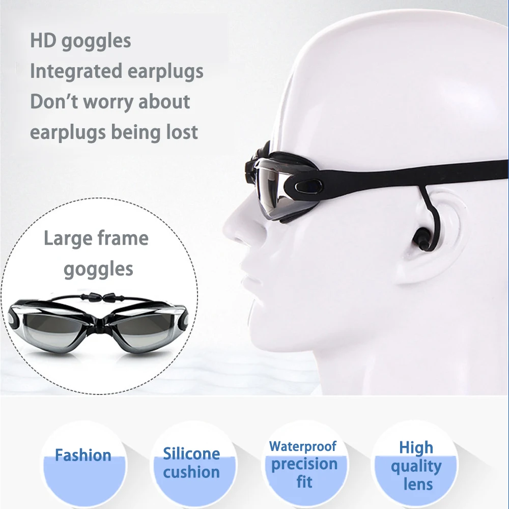 Профессиональные плавательные очки для близорукости мужские и женские
