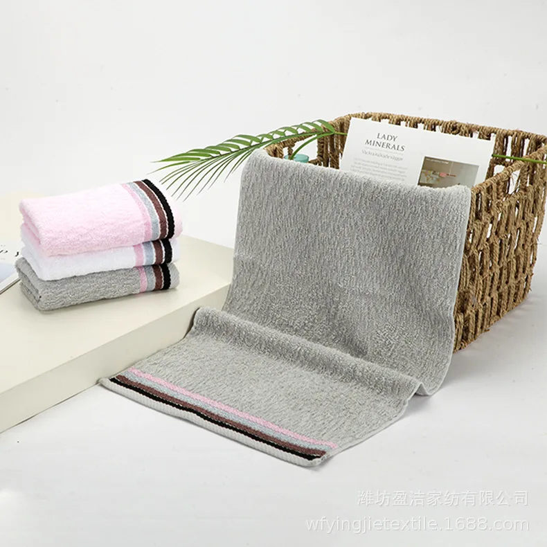 Чистый хлопок Slub пряжа ноль твист полотенце Радужное сатиновое водопоглощающее