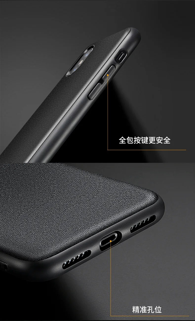 Роскошный чехол для IPhone 11 pro 7 8 Plus X XS Max XR кожаный чехол пуховая чистая зернистая задняя крышка для смартфона корпус из натуральной воловьей кожи