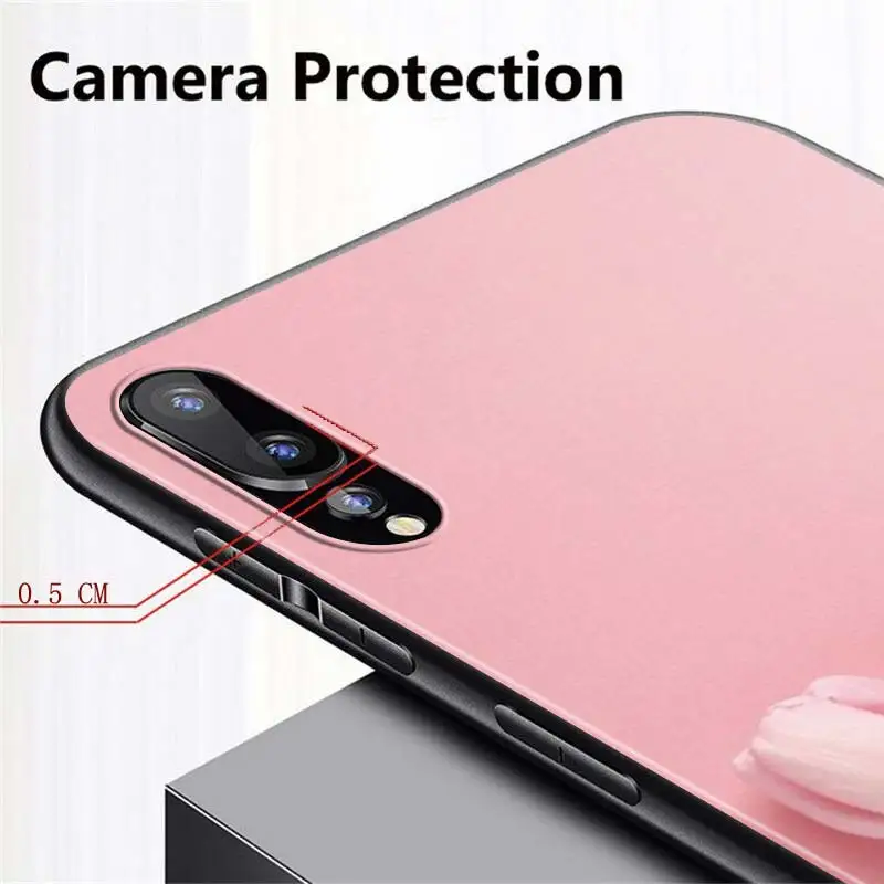 

Tulips Flower Spring Field Anti-fall Phone Case for Samsung Galaxy A90 A80 A70S A60 A50S A40 A20E A20 A10S Soft Black Cover