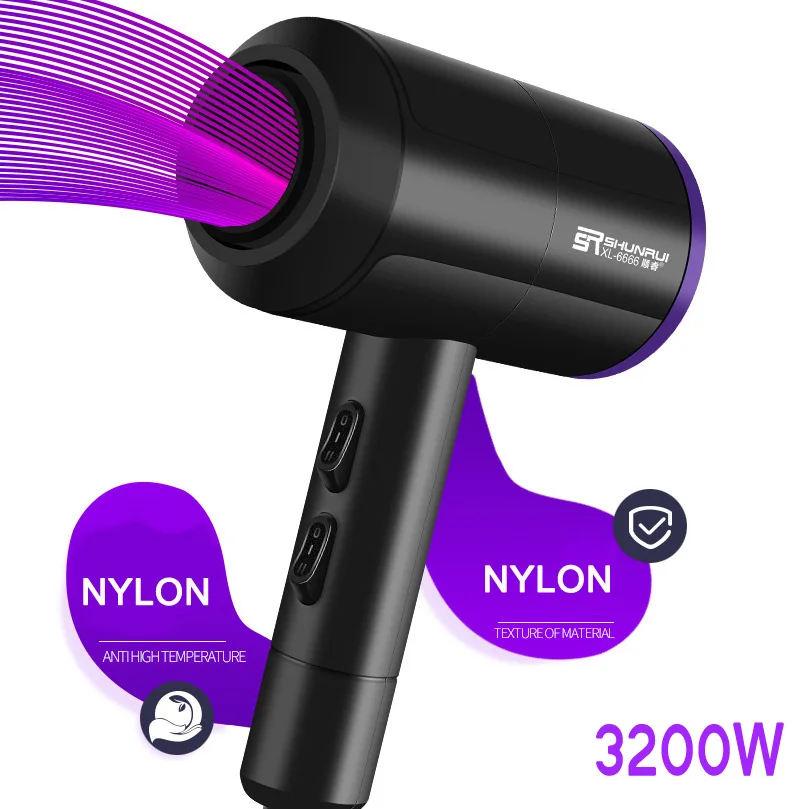 Мощный электрический фен для волос профессиональный ионный горячего/холодного