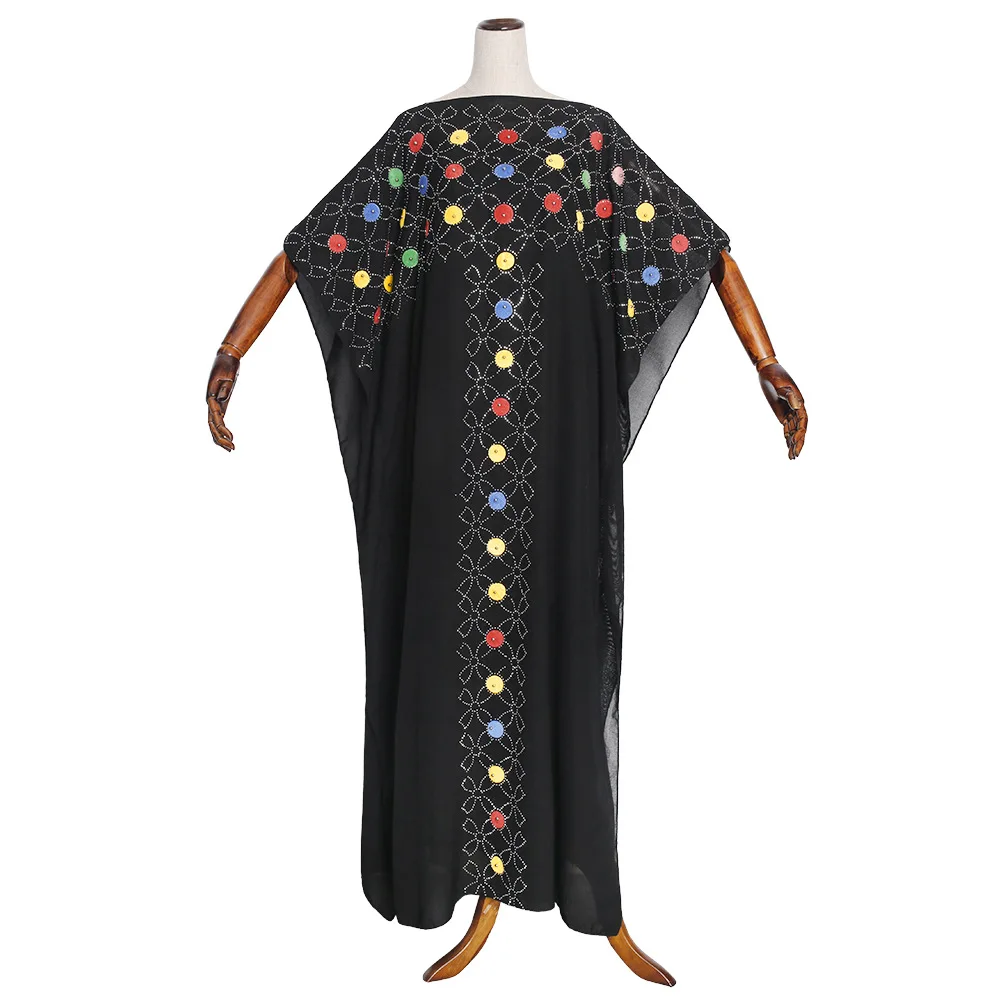 Новинка Caftan исламское платье большого размера хлопковое шифоновое Африканское