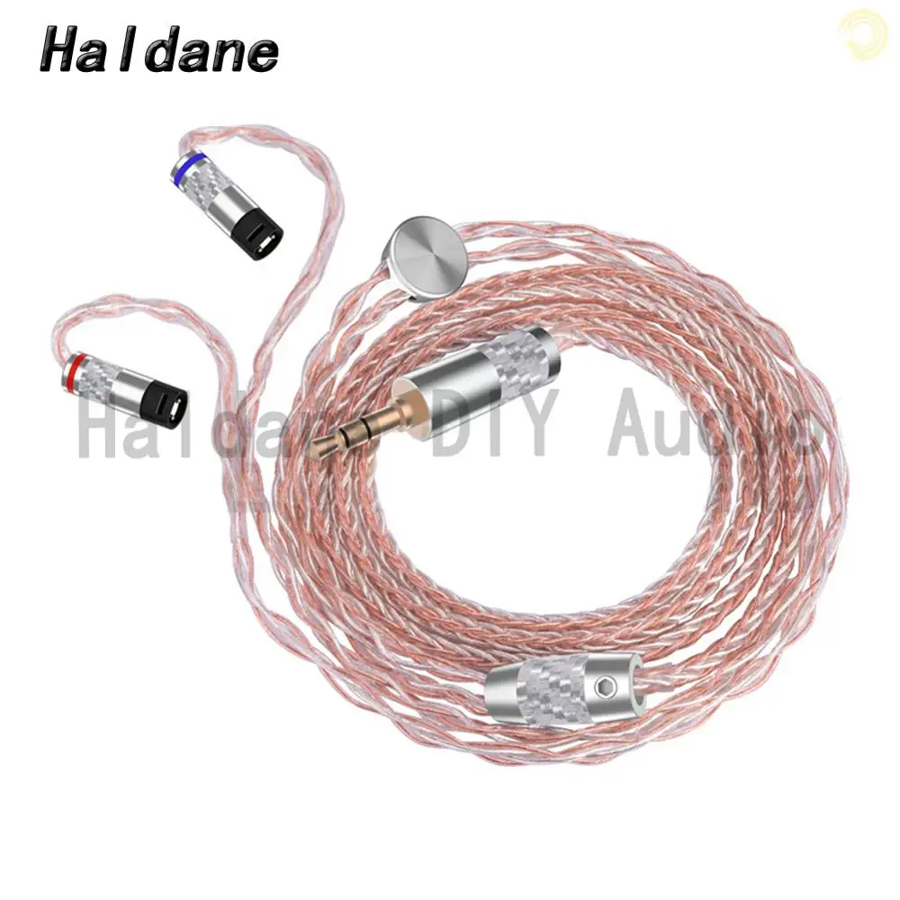 

Haldane 3.5/2.5/4.4mm Balanced Copper Silver Plated Mixed Headphone Upgrade Cable For IE80 IE8 IE8I IE80S Headphones（Soft 1.2m）