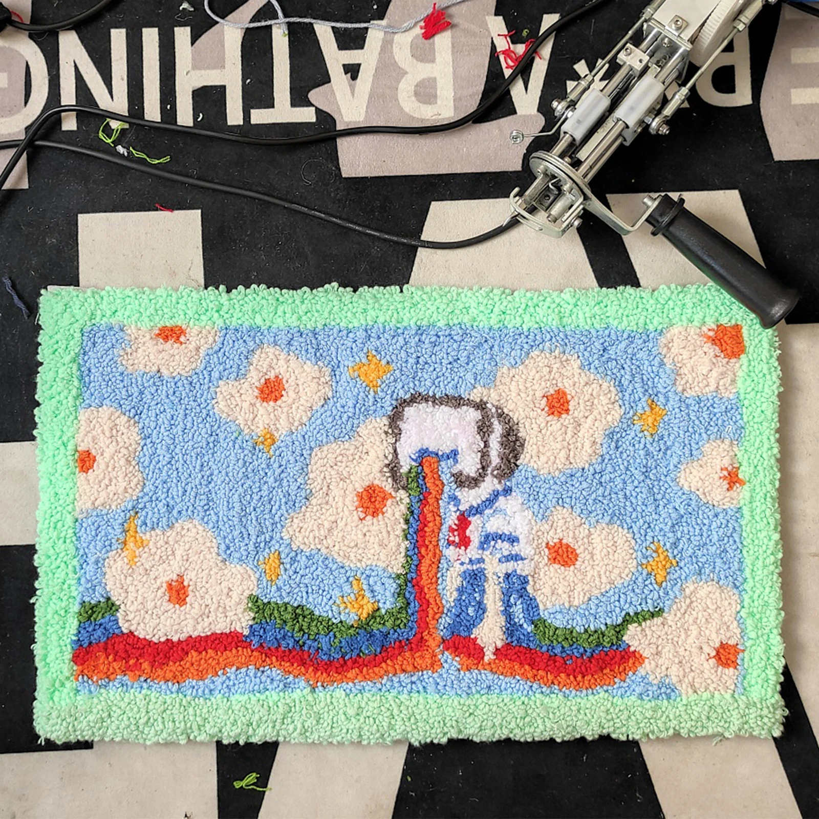 

2 в 1 пинкрафт пистолет для резки ворса петля ворса Электрический ковер ткачество вязальная машина подарок DIY вязание крючком принадлежност...