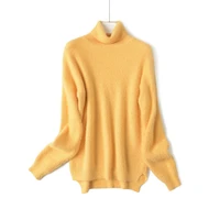 europe and the united states best selling new thickened lazy bottomed sweater fashion trend lace imitation mink sweater