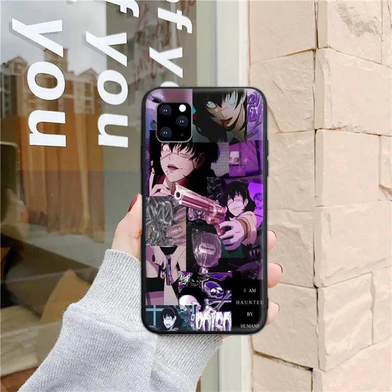 

Japanese Anime Kakegurui Midari Ikishima Phone Case for Samsung A01 A02 A12 A11 A31 A91 A80 A21 A21S A31 A32 A20E A7 2017 5G