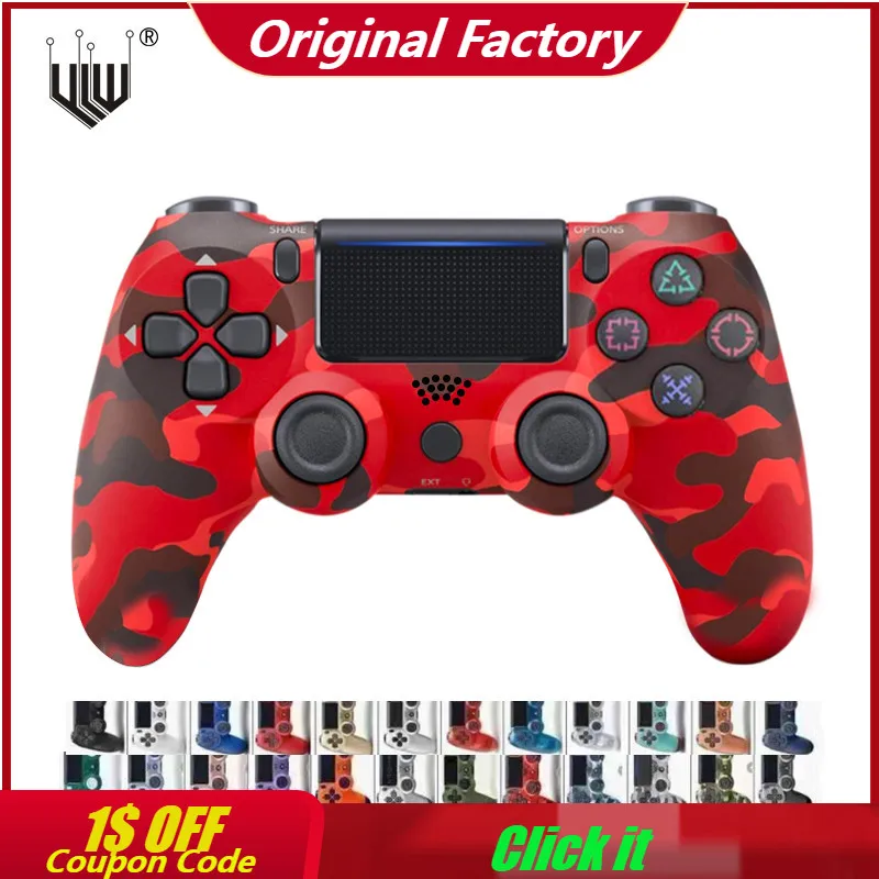 Геймпад беспроводной с двойной вибрацией Bluetooth контроллер для PS4 PS3 игровая