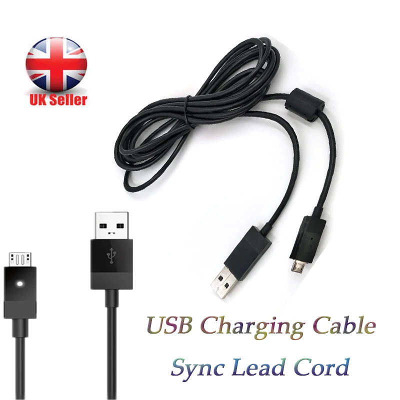 Bbzeal 9ft зарядный кабель USB шнур питания с Светодиодный индикатор зарядки для PS4/xbox