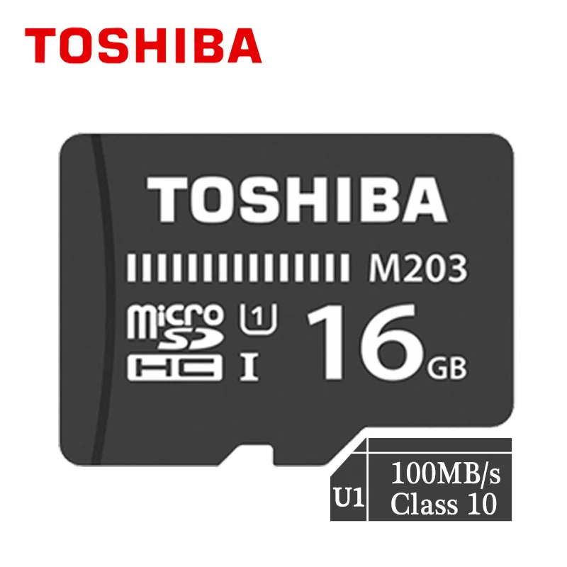 M203 16GB TOSHIBA M203 флэш-карта памяти 32 Гб 64 Гб 128 ГБ оперативной памяти, 16 Гб встроенной памяти SDHC/SDXC, Micro SD(макс. 100 МБ/с. карты памяти класса 10 UHS-I cartao de memoria - Емкость: M203 16GB