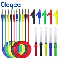cleqee p1043b 4mm banana plug test leads kit with saffty piercing needle test probes alligator clips for multimeter testing