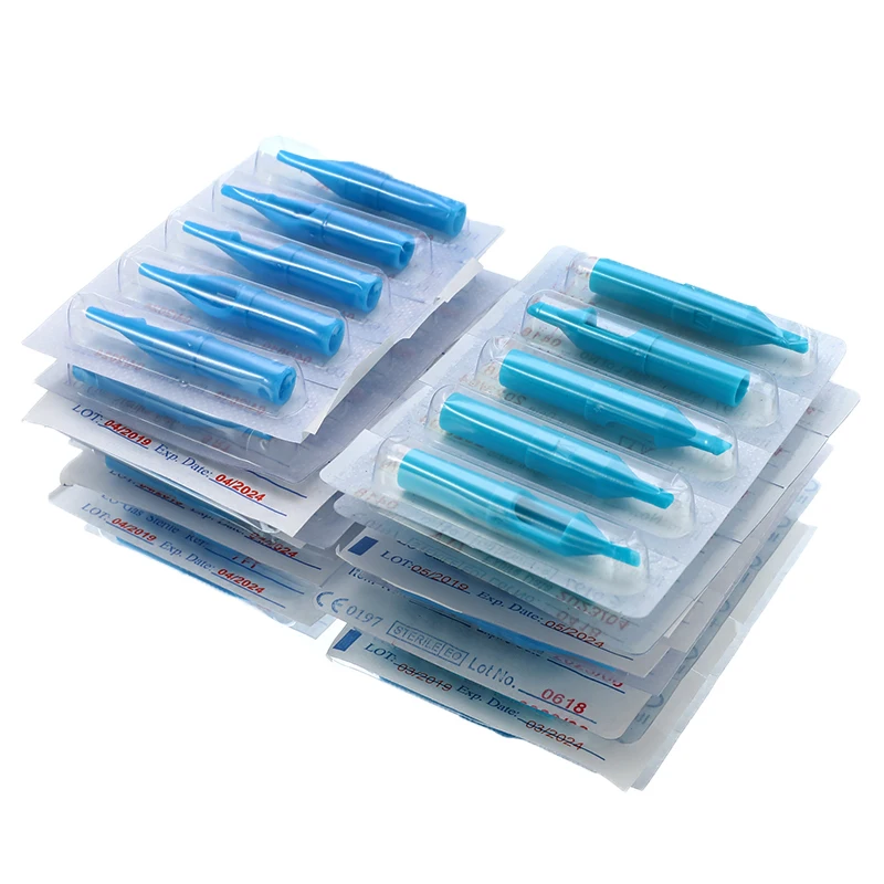 100 шт. одноразовые насадки для татуажа RT/FT/DT набор наконечников смешанные