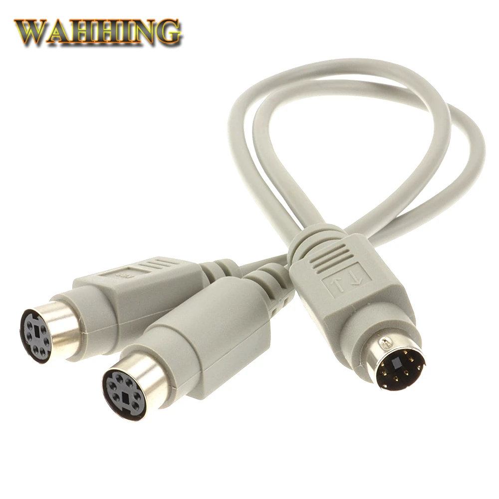 Материнская плата PS2 PS/2 разветвитель адаптер кабель 6Pin мини Din мужской вход в 2