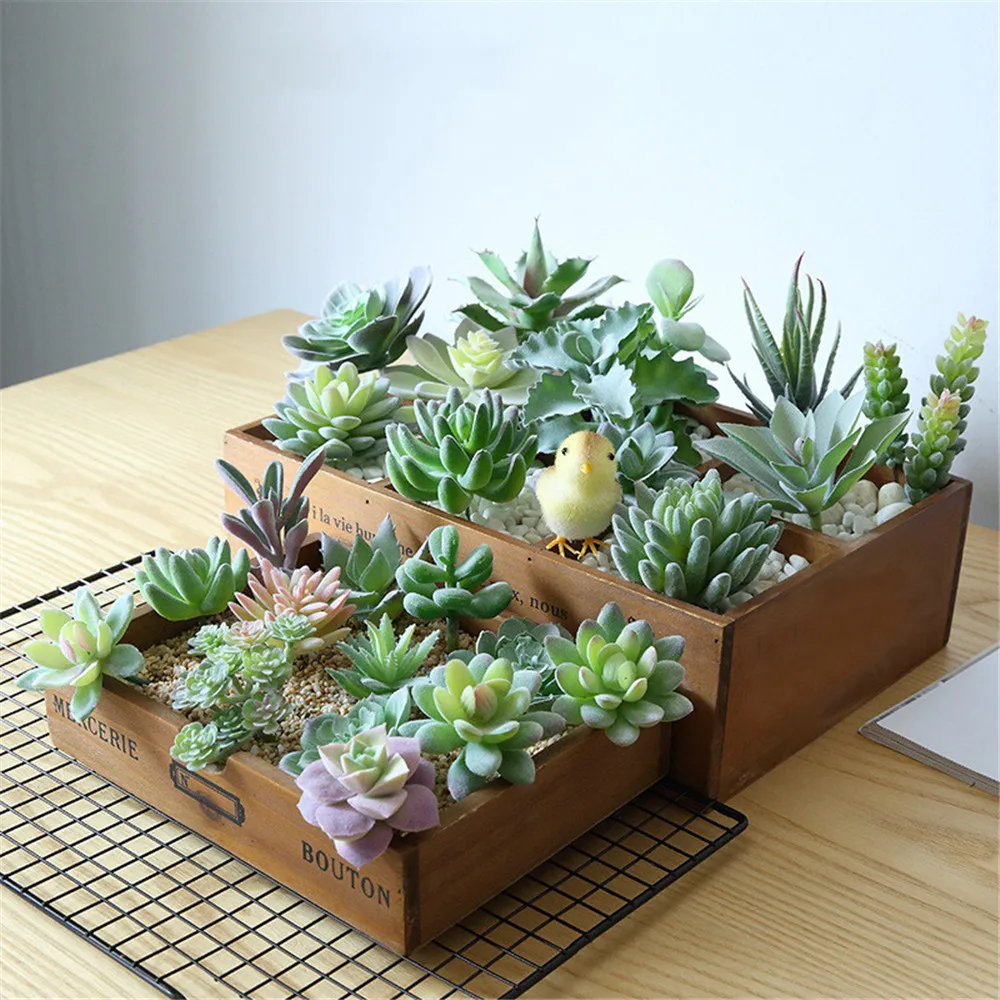 Растения искусственные суккуленты DIY домашний сад свадебное украшение Цветочная