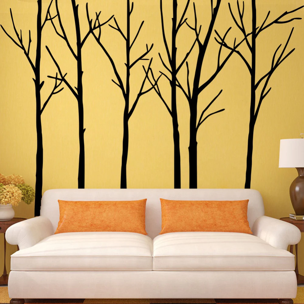 

Big Black Tree Wall Stickers For Living Room Home Decoration Background 3731