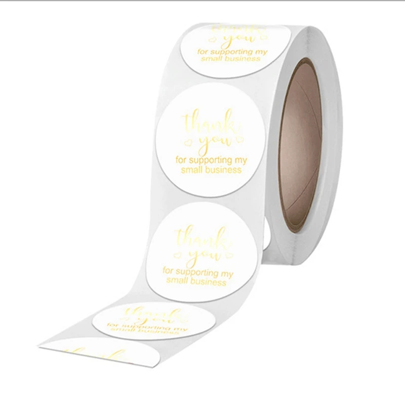 1500 Pieces Of 1 Inch (Approximately 2.5Cm) Christmas Day Decoration Thankyou Color Hot Stamping Sticker Label | Дом и сад