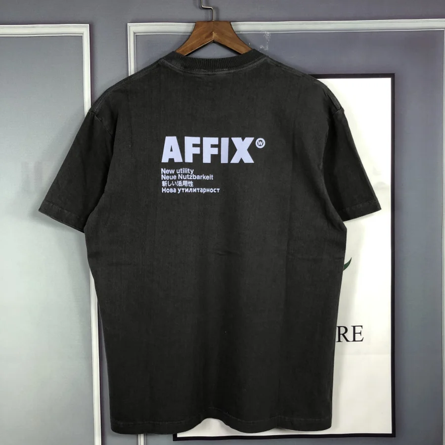 

Vintage AFFIX T-shirt Men Women Best Quality Tee Tops oversized harajuku customized products