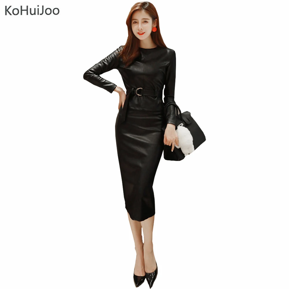 KoHuiJoo осень Для женщин комплекты из двух предметов Новинка 2019 стройных элегантных