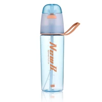 portable spray water cup multifunctional portable sports plastic cup creative gift straw cup