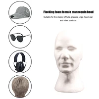 foam male mannequin head wigs glasses scarf display holder stand photograph props stable headwear display model